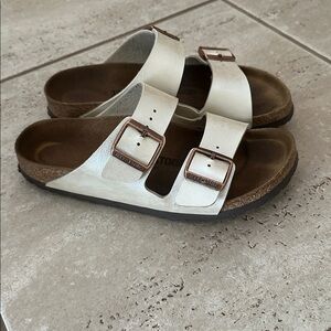 Birkenstock Arizona sandals- graceful pearl white
